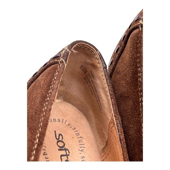 Softspots Dark Camel Color Womens Shoes Sz 8.5 Arch Support Leather Accents EUC - Picture 7 of 9